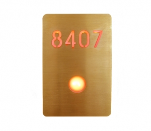 Floating Clear Horizontal LED Sign And Doorbell